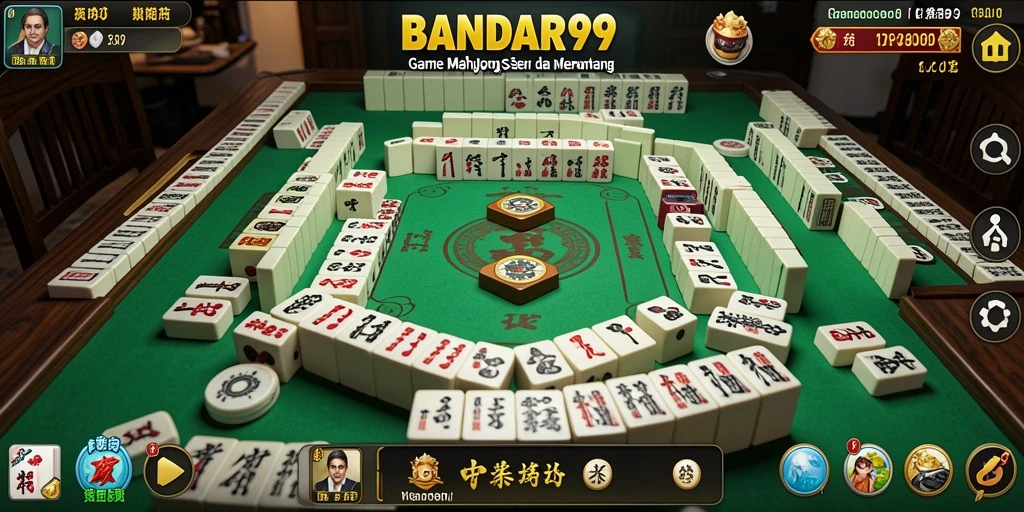 Tampilan gameplay Mahjong yang menantang dan menarik.