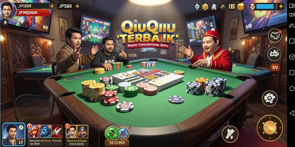 Tampilan menarik dari gameplay QiuQiu di JPS88.