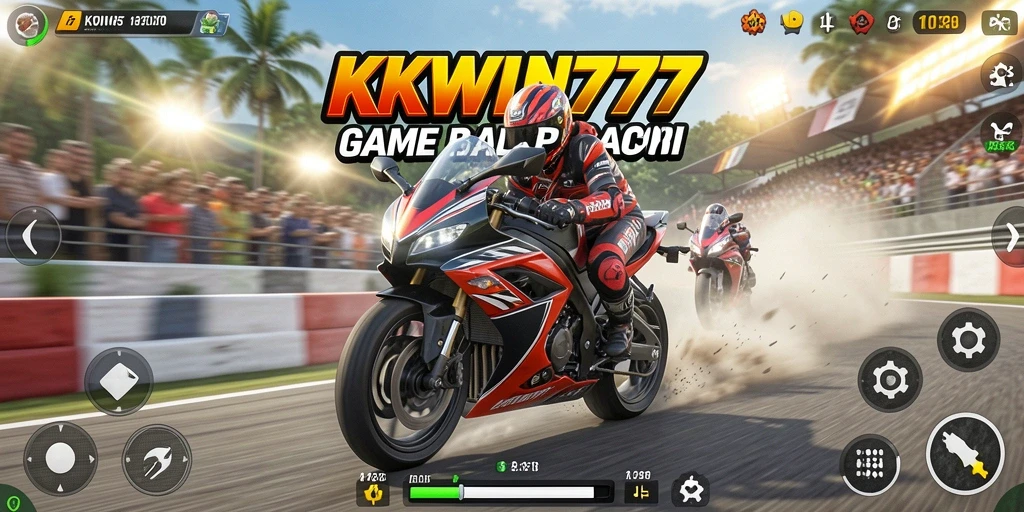 Gameplay balap motor seru dan mendebarkan di KKWIN777.