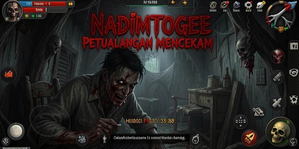 Tampilan gameplay menegangkan di dunia kegelapan.