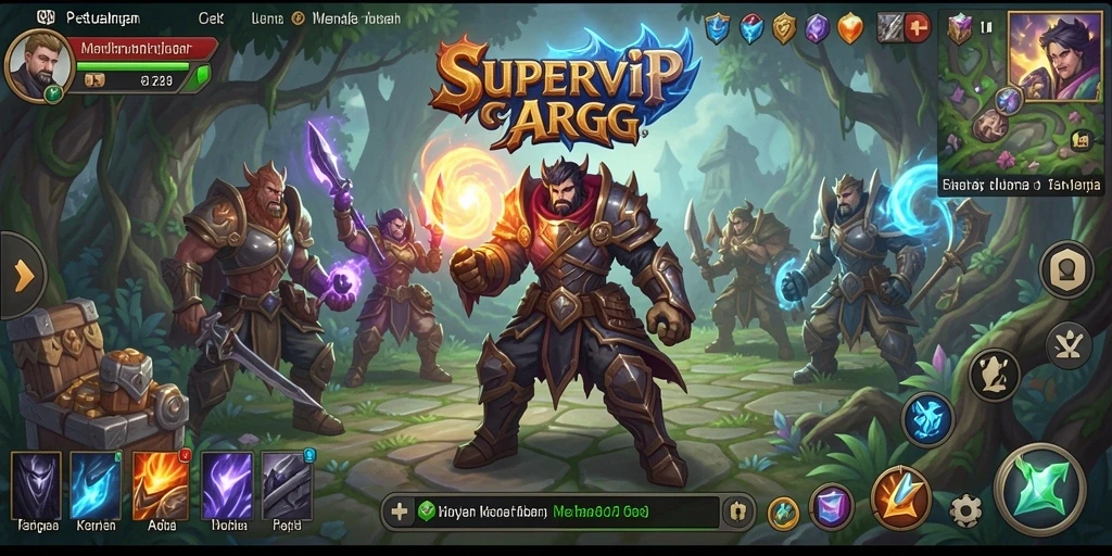 Tampilan aksi seru dalam gameplay SUPERVIP yang menantang.