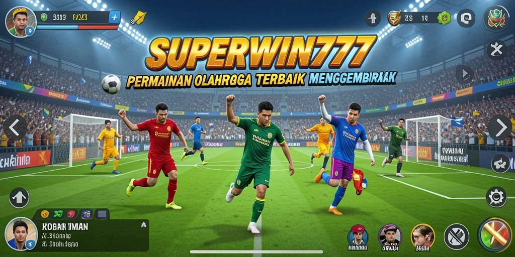 Screenshot utama SUPERWIN777 menampilkan intensitas gameplay olahraga yang mendebarkan.